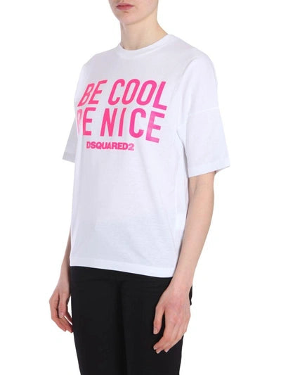 Dsquared Shirt "Be Cool Be Nice Pink"