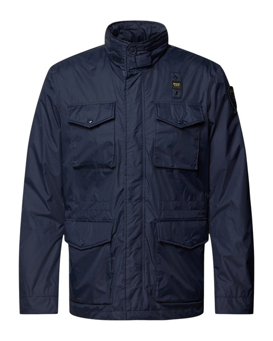 Blauer Jacke Blouson "Sfoderato"