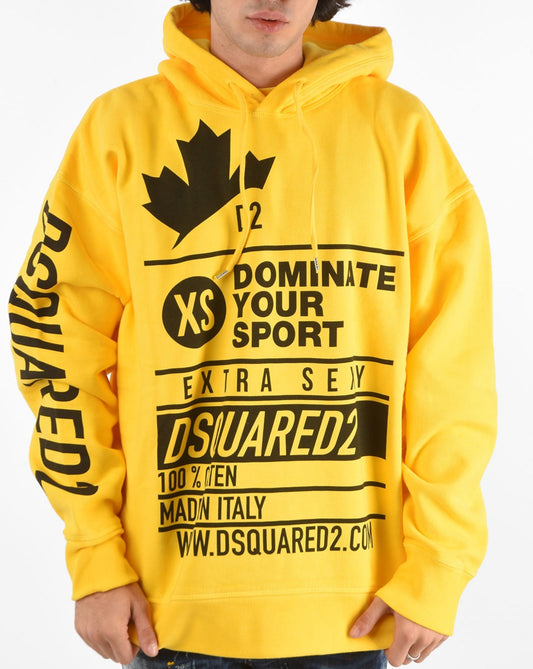 Dsquared Hoodie Black/Yellow